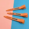 Color caramelo sin costuras pintado a mano clip de pico de pato modelado clip de partición de peluquería pasador de pelo clip suelto para la raíz del cabello clip de posicionamiento al por mayor