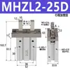 Cilindro de Dedos Hfz/Mhzl2/Mhz2-6-10-16-20-25-32D Pinza Paralela Neumática