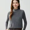 Suéter de cachemir de cuello en V de estilo simple para mujer, chaleco de punto grueso de siete hilos, camiseta sin mangas versátil para capas, suéter de punto
