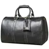 Bolsa de Viagem Popular para Homens em Couro Genuíno para Comércio Exterior, Bolsa de Viagem Transversal de Couro de Búfalo, Bolsa de Fitness de Grande Capacidade