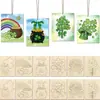 Conjunto de Ferramentas de Pintura Infantil Decoração Pendurada de Madeira para Pintura Molde de Pintura Conjunto de Pintura Colorida DIY