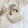 2026 Verão Casual Férias Praia Estilo Pastoral Ombro Único Grande Capacidade Versátil Simples Palha Moda Bolsa Tote