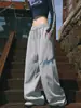 Pantalones Deportivos de Caída de Moda Estilo Urbano para Hombres y Mujeres, Primavera y Otoño Estampado de Letras Rectos Holgados Versátiles Casuales Largos