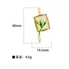 Pingente para Mulheres Estilo Pintura a Óleo Jardim de Monet Pingente Redondo de Flor para Mulheres Moda Elegante Simples Corrente para Clavícula Pingente Atacado