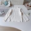 Camisetas Básicas Femininas de Inverno 2025 Novo Estilo Coreano Renda Manga Longa Tops Venda Cruzada Dropshipping