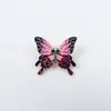 Broche de Mariposa con Forma de Dibujo Animado Transfronterizo, Adorno Metálico, Patrón Colorido, Insecto Lindo, Insignia para Ropa, Accesorios