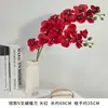 9 Orquídeas Phalaenopsis Artificiais com Toque de Alto Padrão e Realista, Flores Artificiais para Casamentos, Materiais DIY de Flores Artificiais, Phalaenopsis Branca