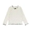 Wulibu YiProcesamiento PersonalizadoCamiseta para Niñas Lyocell Transpirable Versátil Top Infantil Otoño Vintage
