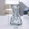 Novo saco de dinheiro vaso de vidro estilo nórdico design plissado vaso de cintura apertada simples sala de estar mesa de jantar acessórios para casa