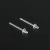 Brinco de Resina Acessórios DIY Suporte de Pérola Piercings Studs Transparente Invisível Pinos de Tigela