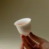 Xícara de Chá de Porcelana Branca com Esmalte Doce Branco e Argila de Jade das Dinastias Tang e Song, Conjunto de Chá Kung Fu, Xícara de Cerâmica para Degustação Doméstica, Peça Única de Parede Fina, Tang e Song