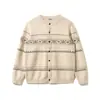 Cardigan Masculino Yidaogu Vintage Outono 2026 Novo Estilo Étnico Retro Jacquard Gola Redonda de Botão Único Tricô Fair Isle