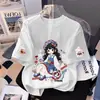 Camisetas de Manga Corta para Niñas de Algodón Verano Casual Tops Dulces Dibujos Animados Ropa de Verano para Niñas Transfronteriza Moderna Ropa Infantil