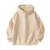 Sudadera chaqueta casual holgada de color liso estilo callejero americano para hombre, sudadera con capucha de moda otoño e invierno