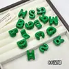 Cuentas acrílicas coloridas de agujero grande con letras inglesas, cuentas sueltas, accesorios para joyería DIY, accesorios para pulseras, materiales hechos a mano