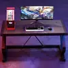 Mesa de Jogo para Celebridade da Internet Mesa de Computador para Desktop Casa Mesa de Computador Vidro Temperado Textura de Fibra de Carbono Mesa de Computador Espessada Reforçada
