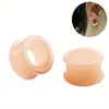 Transfronterizo 1 par de joyería de perforación de aurícula de silicona color carne expansión de oreja Amazon temu AliExpress superventas
