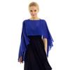 Comercio Exterior Chifón Chal Cárdigan Hi-Lo Cuello Redondo Pulóver Capa Larga Ropa de Playa Protección Solar Poncho Sombrilla Estilo Europeo y Americano