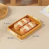 Cesta de mimbre de imitación vintage para pan, cesta de exhibición, bandeja para frutas y bocadillos para sala de estar, mesa de café, bandeja de exhibición para pastelería, estilo japonés