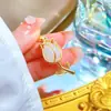 [Oro Real de Cobre] Tulipán Dulce Comercio Exterior Transfronterizo DIY Joyería Hecha a Mano Cobre Circonio Microincrustado Accesorios Colgante Joyería