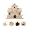 Casa de pájaros decorativa de madera para exteriores Casa de pájaros para jardín Casa de pájaros