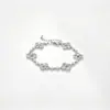 Pulseira de Trevo com Diamantes para Mulheres, Luxo Leve, Joias Florais de Zircônia de Alta Qualidade, Estilo Elegante para o Dia a Dia, Design Exclusivo