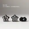 Obsidiana Plateada Natural Estrella de Arco Accesorios Hechos a Mano Semiacabados Piezas para Joyería DIY Piezas Talladas Venta Directa de Fábrica