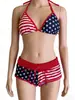 Transfronterizo 2025 Europeo y Americano Comercio Exterior Nuevo Estilo Estampado Cuello Corbata Amazon Bikini Triángulo Conjunto de Dos Piezas Traje de Baño