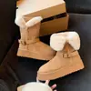 Botas de nieve para mujer, nuevo estilo 2025, populares, cálidas de invierno, forradas de felpa, suela gruesa, tubo largo, grises, botas de montar de tubo medio grueso