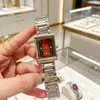Nueva Moda Más Vendida Estilo Vintage Moda para el Hogar Reloj de Pulsera de Cuarzo para Mujer Reloj con Correa de Acero Venta al por Mayor Reloj de Pulsera con Superficie de Espejo Cuadrado Venta al por Mayor