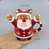 Taza de Cerámica de Jengibre Navideño Estrictamente Seleccionada Taza de Cerámica de Árbol de Navidad Taza de Cerámica para Galletas Taza de Cerámica para Agua