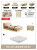 Tecnologia de Cama de Profiterole Cama de Suspensão de Veludo com Luz Cama de Casal Moderna Simples Cama de Tecido Cama de Casal com Armazenamento