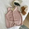 Pelúcia Dupla Face! Colete de Inverno Quente Elmo Beibei Color Block para Meninos e Meninas, Colete de Pelúcia para Bebê Moderno
