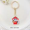 Chaveiro de estilo chinês com panda de desenho animado de ano novo, pingente de celular com pingente de fone de ouvido, bolsa, presente cultural e criativo