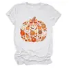 Amazon eBay sitio independiente moda personalizada mujer cuadros estampado leopardo lazo calabaza cuello redondo manga corta camiseta