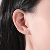 Brincos de Prata 925 Esterlina com Diamante Coração Estilo Coreano INS Temperamento Personalidade Estilo Feminino Brincos de Coração Joia Presente