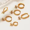 Pendientes de Libélula Omaca Estilo Lujo Accesible Europeo y Americano Microincrustados con Circonita y Diamantes Pendientes Clip para Hélice Geométrica de Nicho Pendientes para Mujer