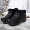 Botas de Lluvia Gruesas y Cálidas para Exteriores con Forro Polar de Invierno Calzado de Lluvia Impermeable de Altura Media Antideslizante de Protección Laboral Genuino para Hombre Zapatos de Algodón para Mujer