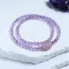 Pulseira de Ametista Natural Novo Estilo Chinês Pulseira de Contas de Ametista Pulseira de Ametista Fogo Púrpura Nove Joia Presente