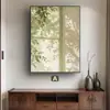 Fábrica de origen ventana plantas verdes entrada de sala de estar mural hecho a medida minimalista de alta gama pintura decorativa para casa de huéspedes y habitaciones de lujo