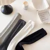 Calcetines largos de punto doble para mujer de otoño e invierno, color gris liso, hasta el tobillo, ligeramente compresivos, efecto adelgazante, calcetines de mujer color café, calcetines de algodón
