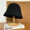 Chapéu de Lâmpada de Mesa, Feminino e Elegante, Chapéu Bucket de Cor Sólida, Quente de Inverno, Chapéu Bucket Liso com Cobertura Facial, Chapéu de Pescador, Novo Estilo