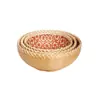 Cesta de bambú importada de Vietnam cesta tejida a mano cesta de almacenamiento cesta de frutas cesta decorativa para el hogar decoración cesta de almacenamiento para la cocina