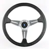 Volante Modificado para Carro Nd 14 polegadas Liga de Alumínio Couro Perfurado Estrutura Grande Côncava Volante Volante de Corrida