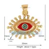 L45 Accesorios para joyería DIY cobre puro chapado en oro plateado recubierto de oro estilo europeo y americano Ojo del Diablo colgante multicolor