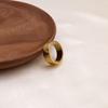 Anillo Sencillo Americano Liso de Nicho Anillo de Acero de Titanio Estilo Pareja Diseño Único Anillo Asimétrico Anillo de Dedo Índice de 18K