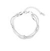 Pulseira Popular de Aço Titânio Transfronteiriça para Mulheres, Joia de Estilo Ins de Nicho, Pulseira de Joia de Comércio Exterior de Luxo Leve DIY