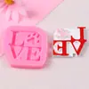 Molde de Silicona para Decoración de Pasteles DIY, Caja con Forma de Corazón de Oso de Dibujos Animados, Tema del Día de San Valentín Qixi