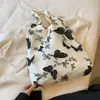 Nueva Bolsa de Tela Estilo Chino para Mujer 2024 Nueva Moda Bolso Tote Mariposa Bolso de Hombro/Axila Casual Gran Capacidad