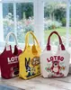 Bolso de mano nuevo de moda para estudiante con dibujos animados, bolsa súper linda de fieltro de conejo